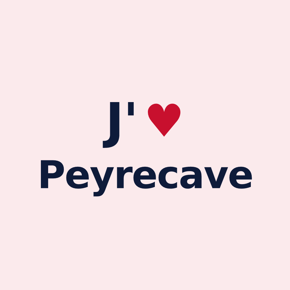 Magnet personnalisé Peyrecave — design J'aime Peyrecave