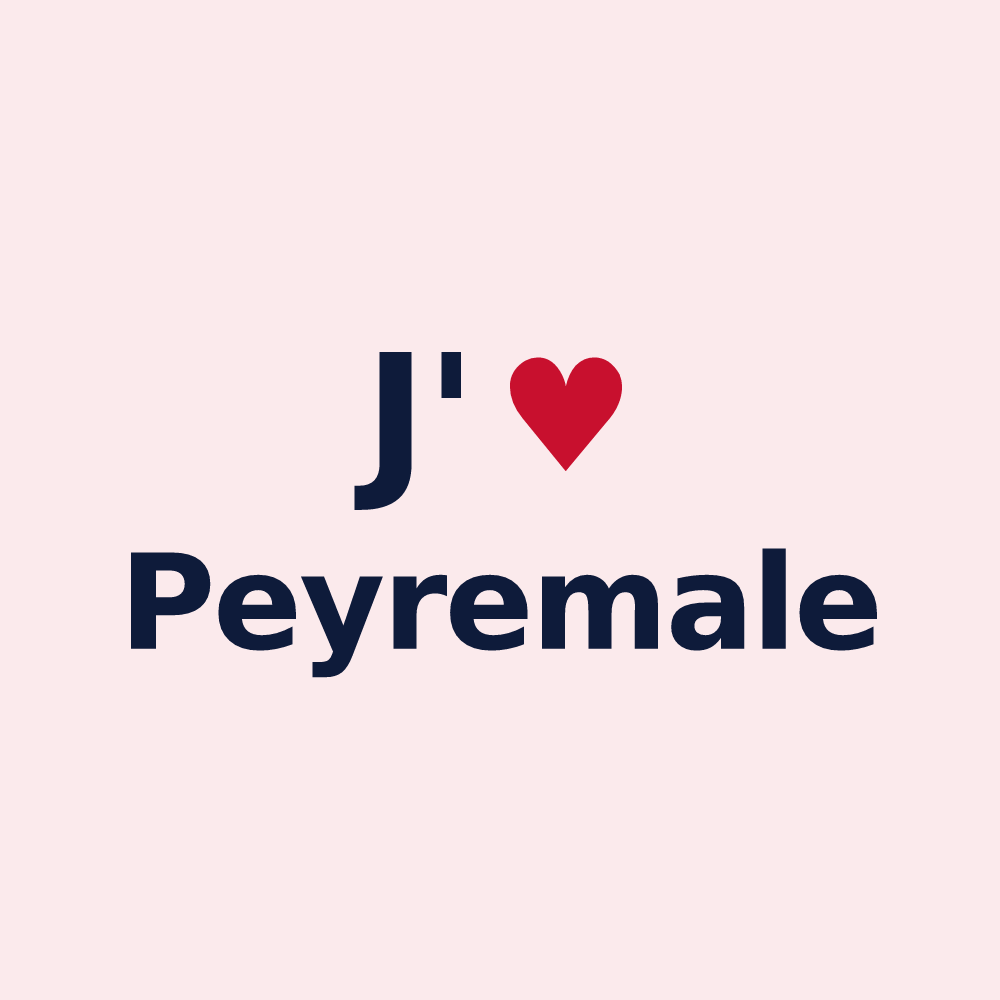 Magnet personnalisé Peyremale — design J'aime Peyremale