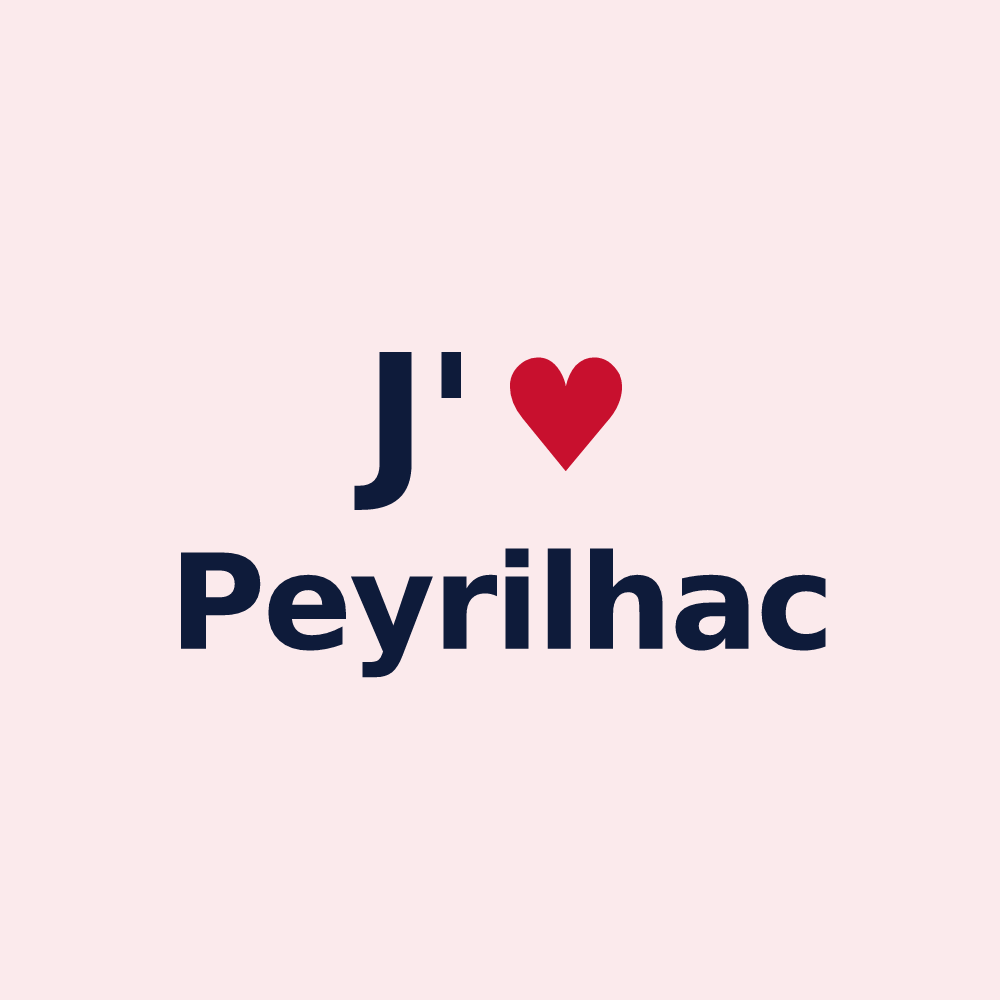 Magnet personnalisé Peyrilhac — design J'aime Peyrilhac