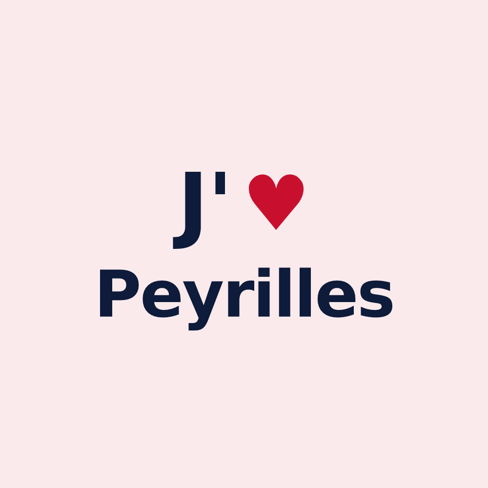 Magnet personnalisé Peyrilles — design J'aime Peyrilles