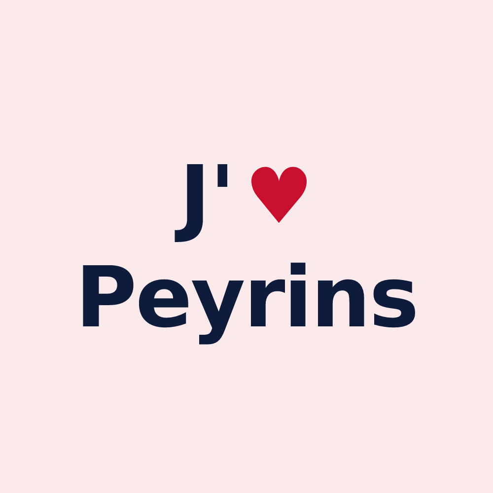 Magnet personnalisé Peyrins — design J'aime Peyrins