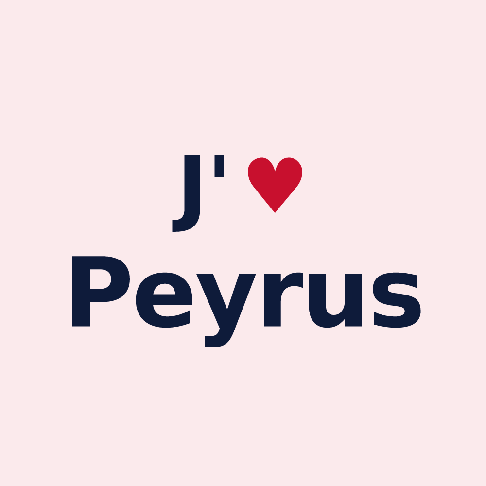 Magnet personnalisé Peyrus — design J'aime Peyrus