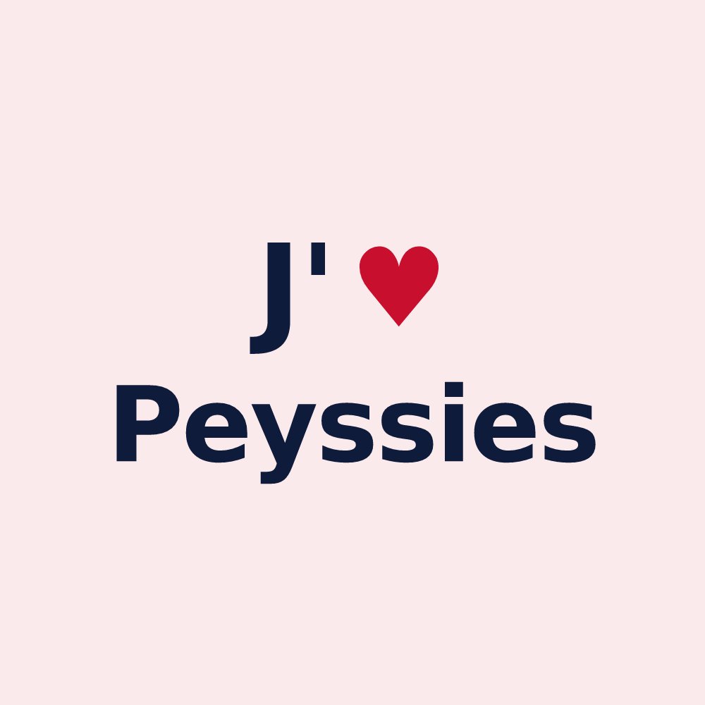 Magnet personnalisé Peyssies — design J'aime Peyssies