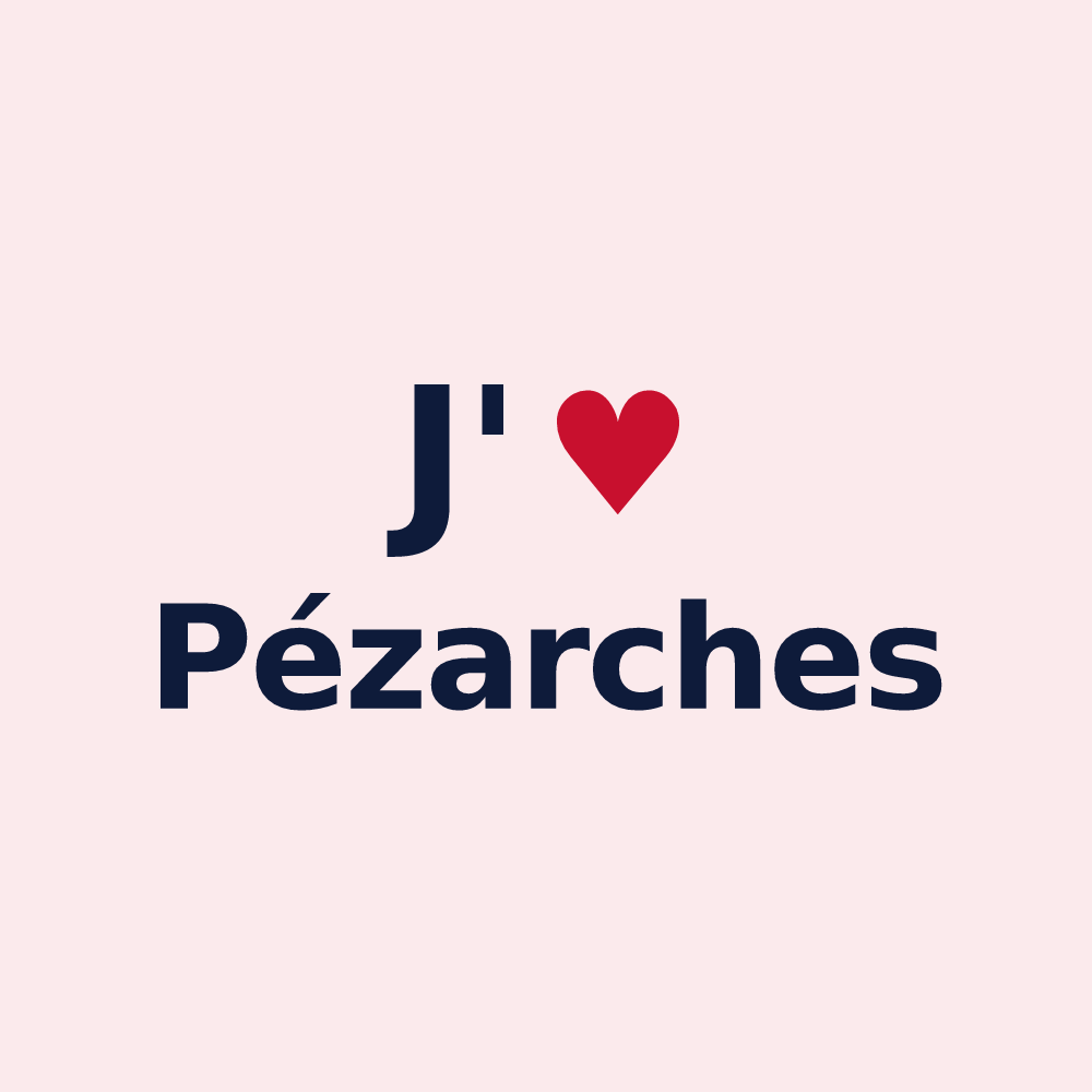 Magnet personnalisé Pézarches — design « J'aime Pézarches » imprimé sur le magnet