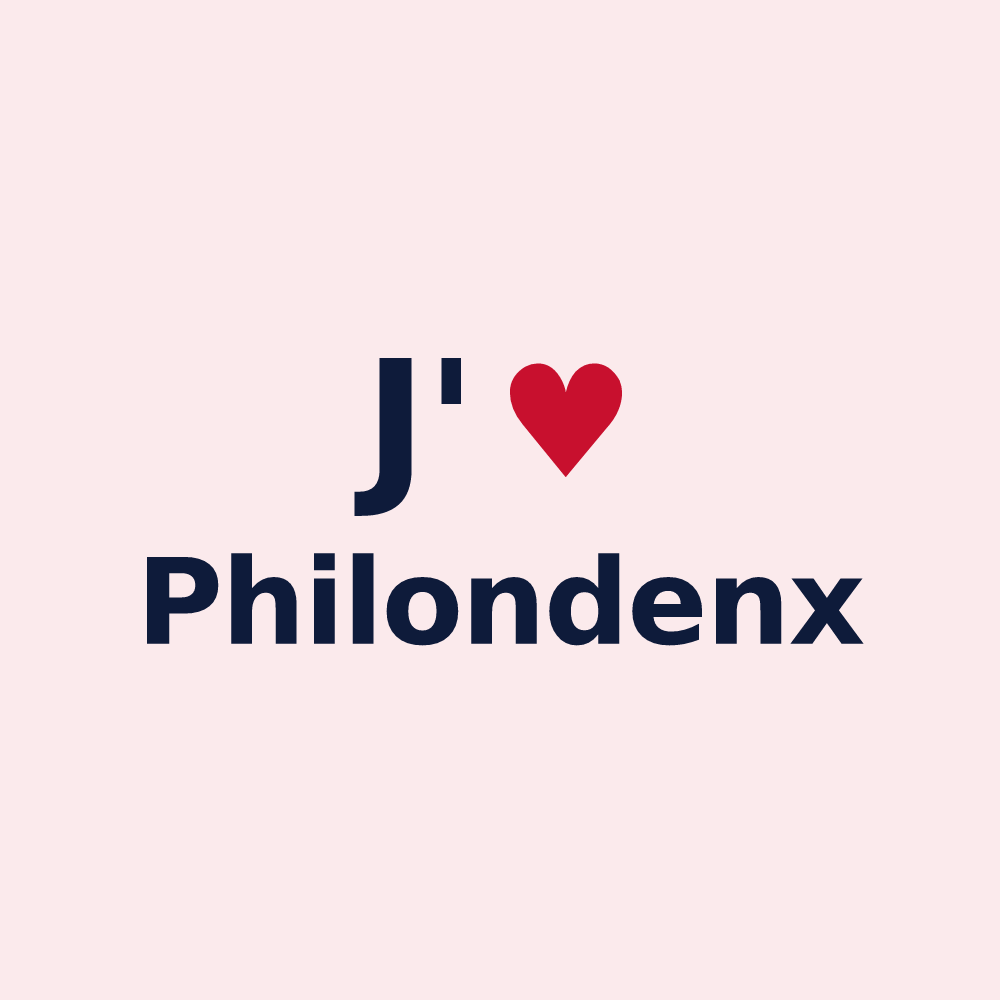 Magnet personnalisé Philondenx — design J'aime Philondenx