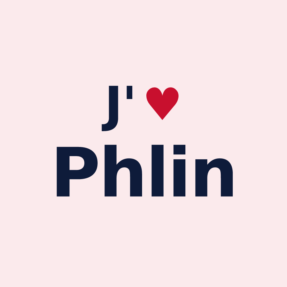 Magnet personnalisé Phlin — design J'aime Phlin