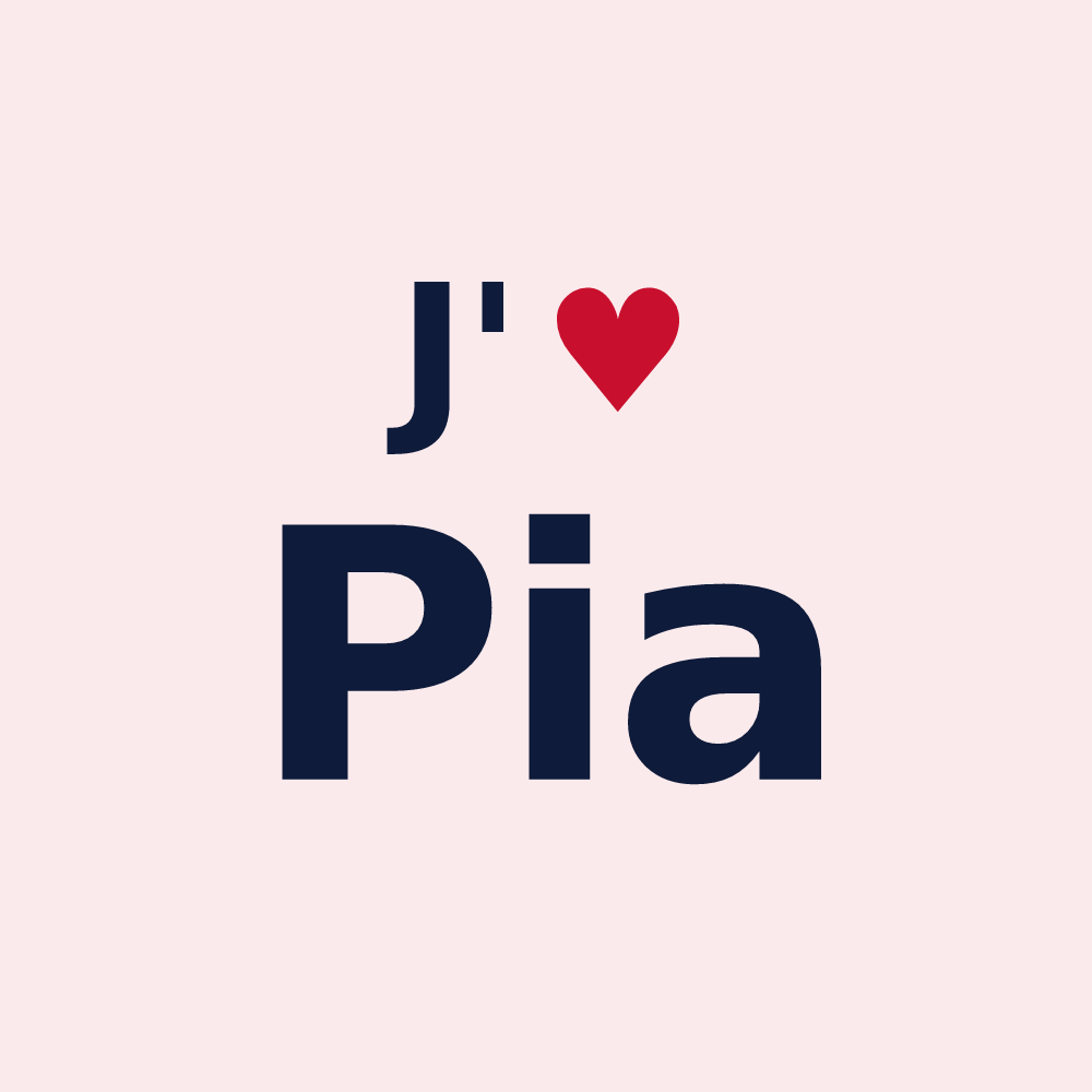 Magnet personnalisé Pia — design J'aime Pia