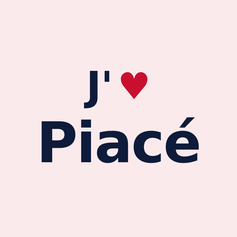 Magnet personnalisé Piacé — design J'aime Piacé