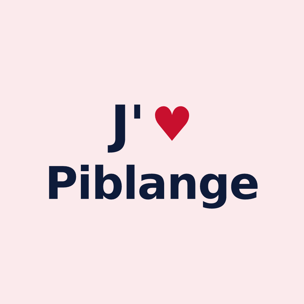 Magnet personnalisé Piblange — design J'aime Piblange