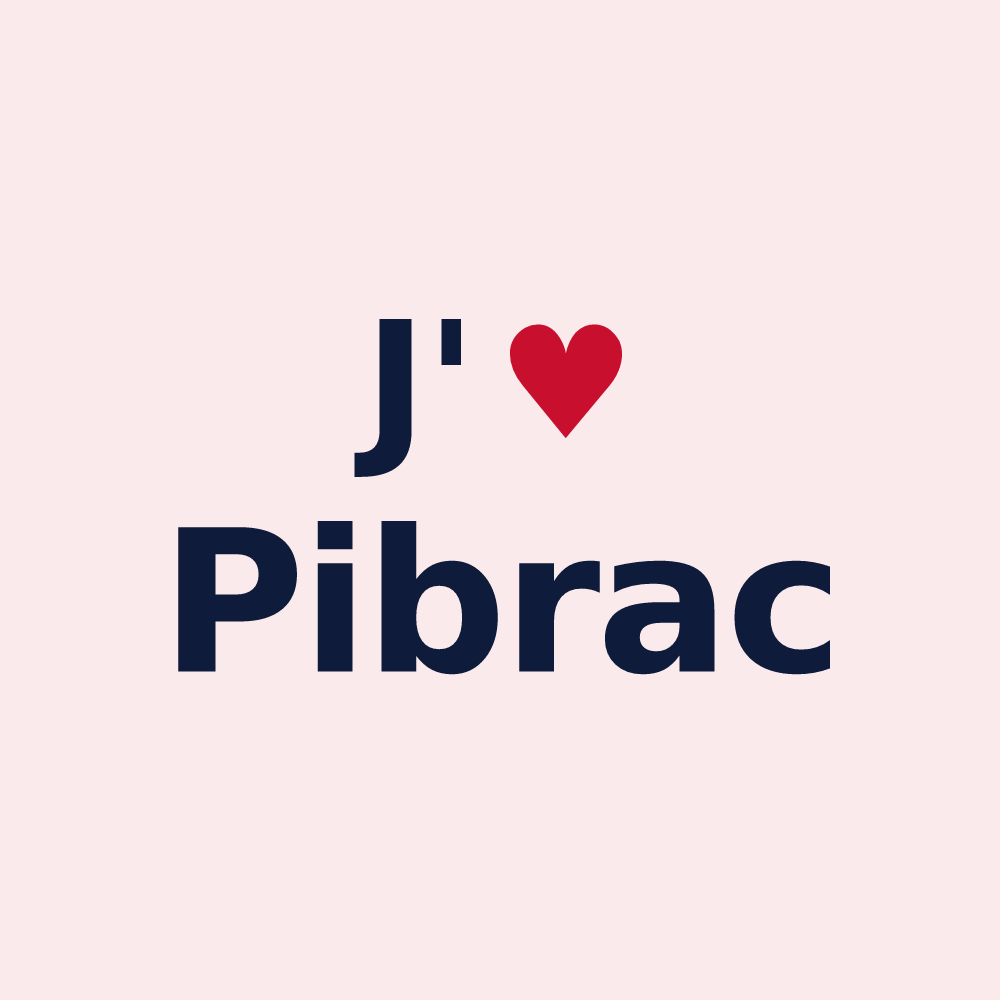 Magnet personnalisé Pibrac — design J'aime Pibrac