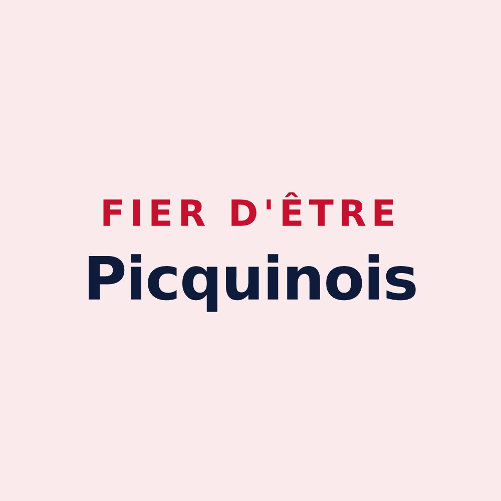 Magnet « Fier d'être Picquinois » — design pour Picquigny