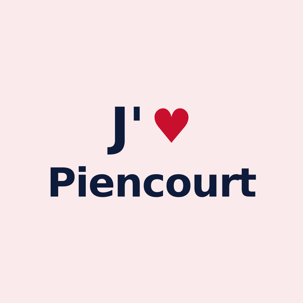 Magnet personnalisé Piencourt — design J'aime Piencourt