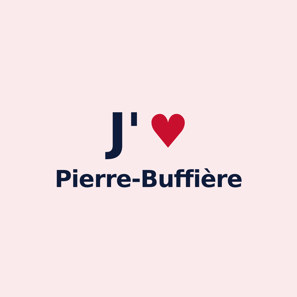 Magnet personnalisé Pierre-Buffière — design J'aime Pierre-Buffière