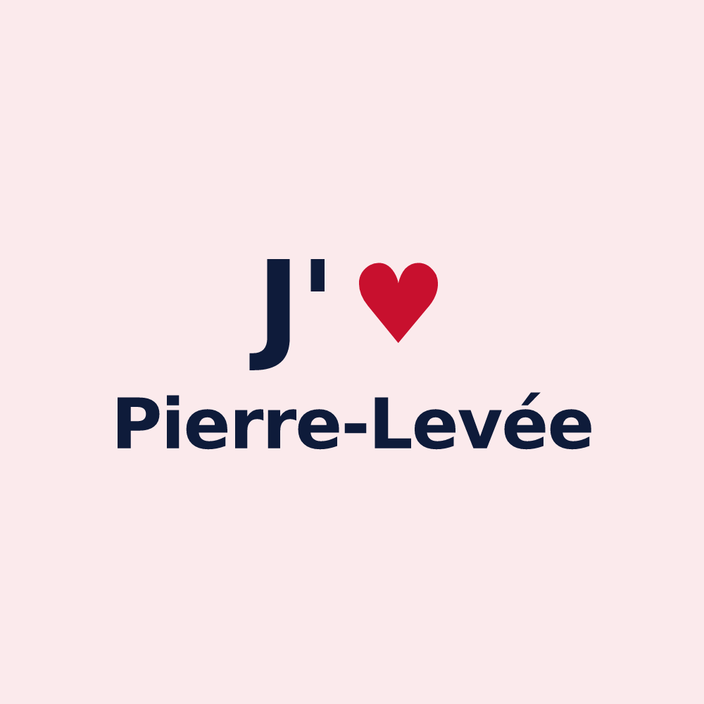 Magnet personnalisé Pierre-Levée — design J'aime Pierre-Levée