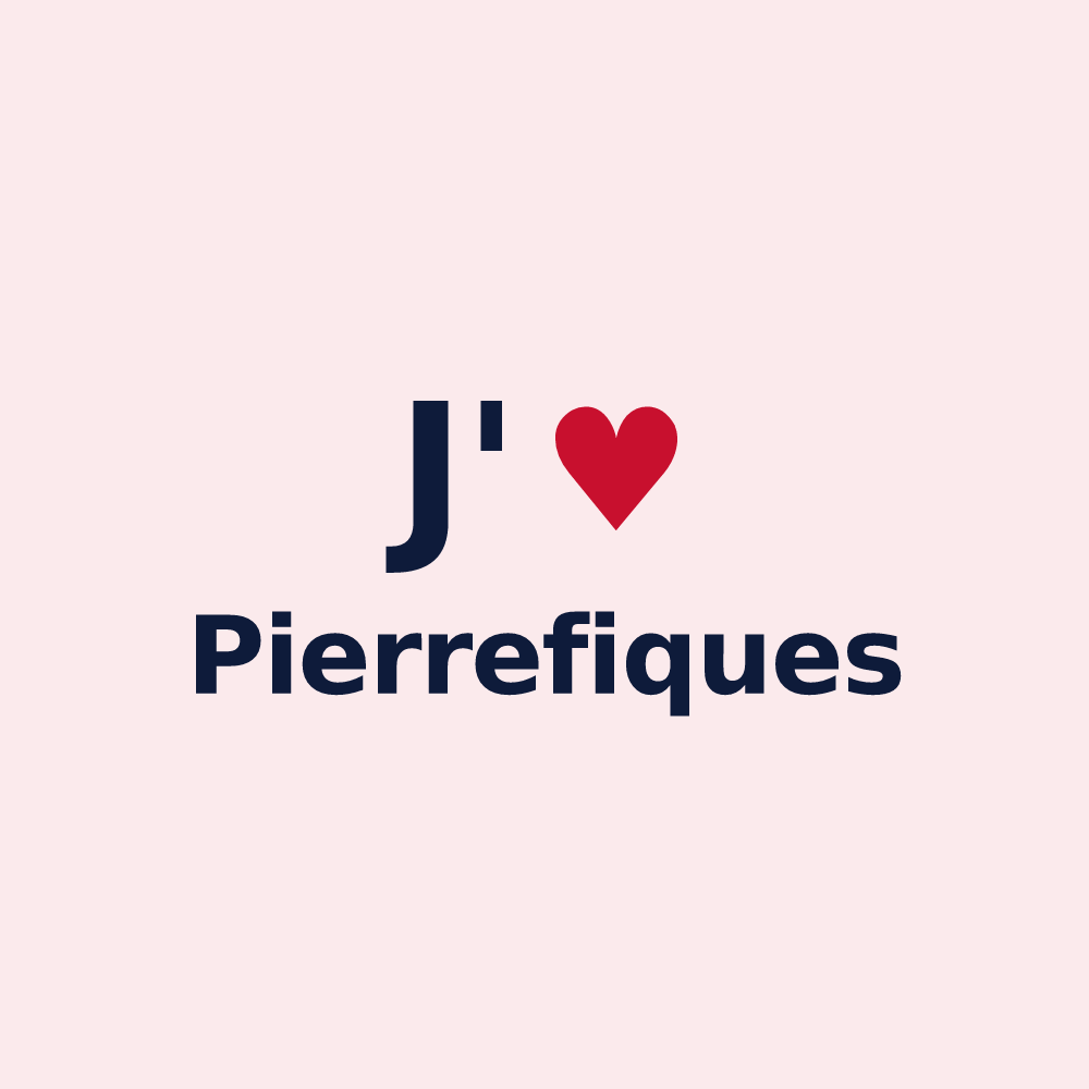 Magnet personnalisé Pierrefiques — design J'aime Pierrefiques