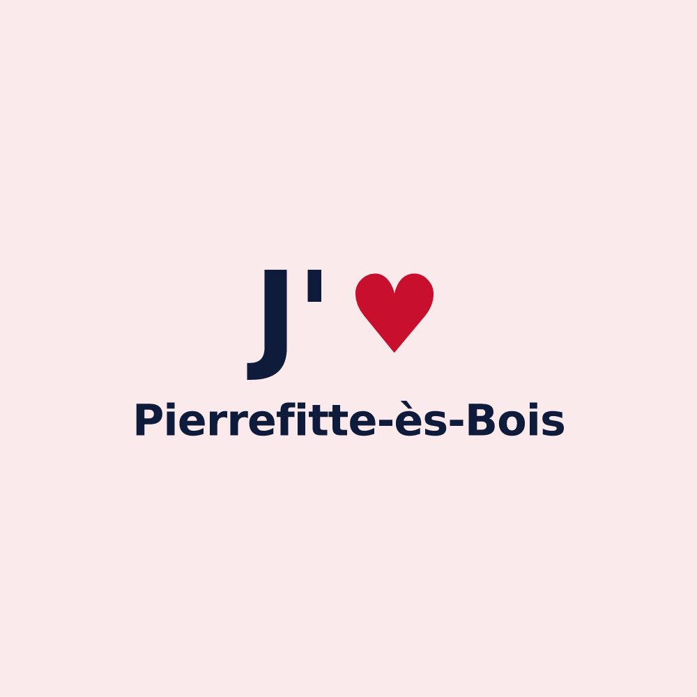 Magnet personnalisé Pierrefitte-ès-Bois — design J'aime Pierrefitte-ès-Bois