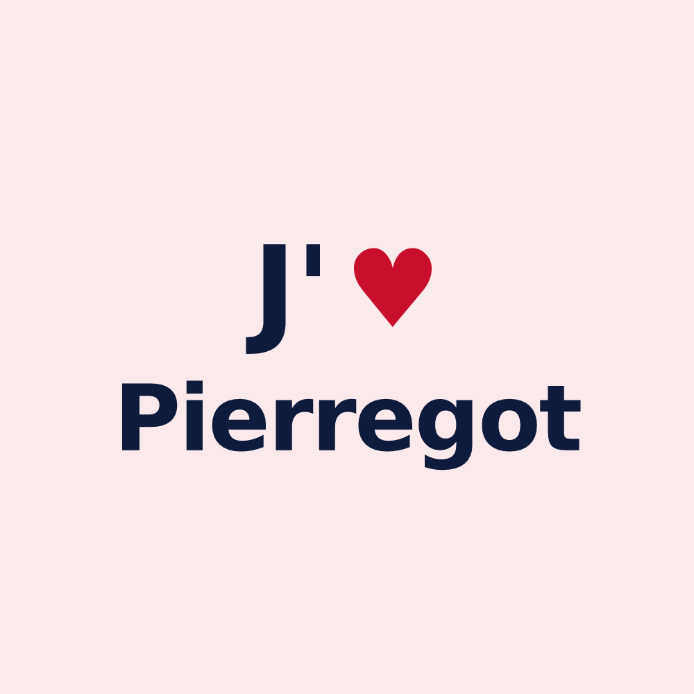 Magnet personnalisé Pierregot — design J'aime Pierregot