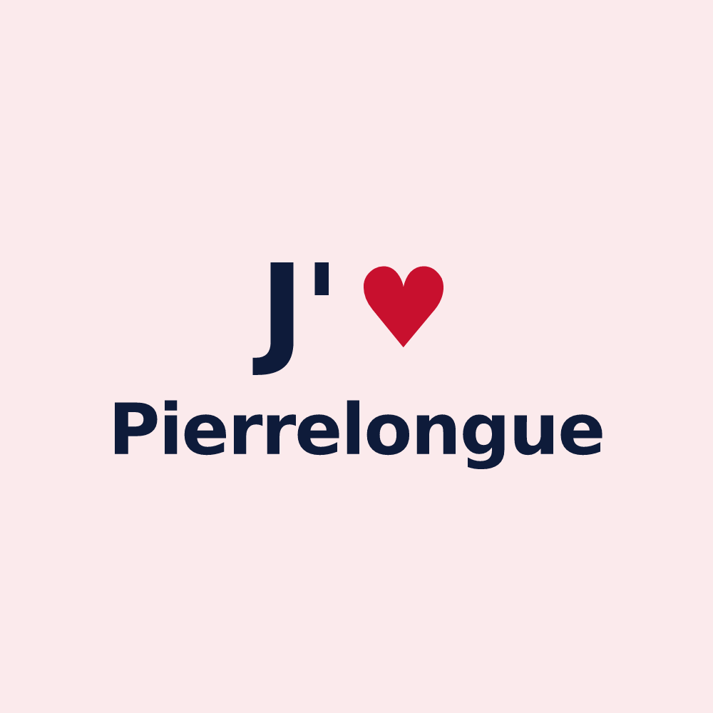 Magnet personnalisé Pierrelongue — design « J'aime Pierrelongue » imprimé sur le magnet