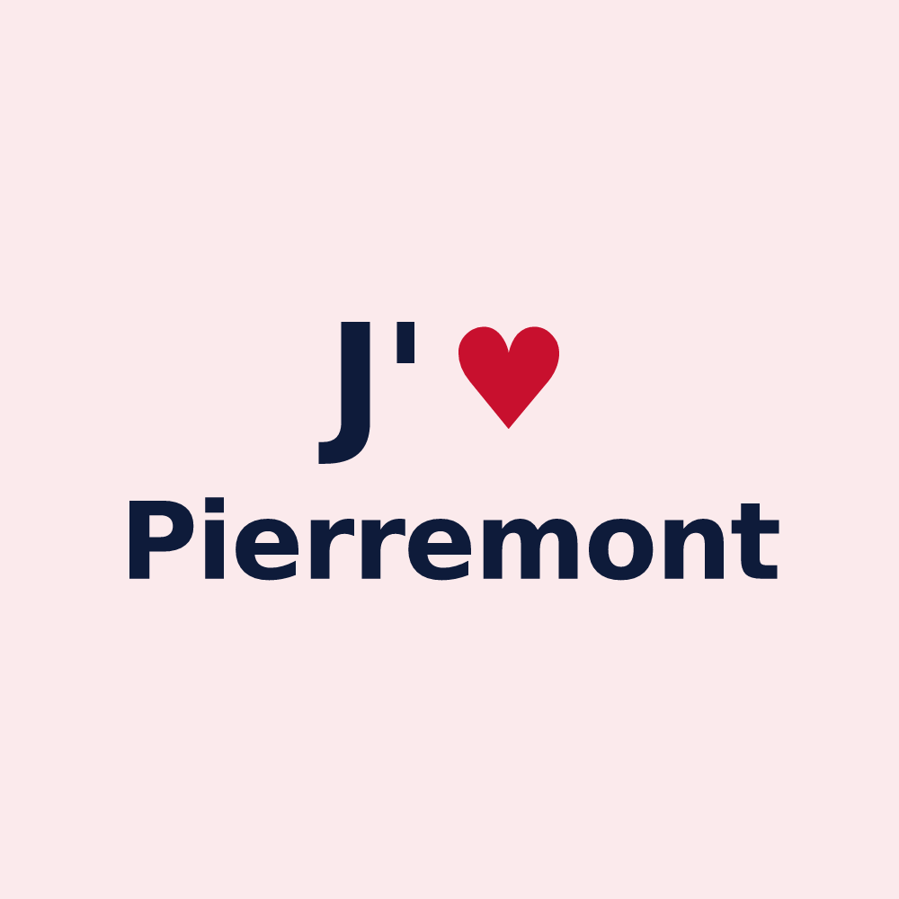 Magnet personnalisé Pierremont — design J'aime Pierremont