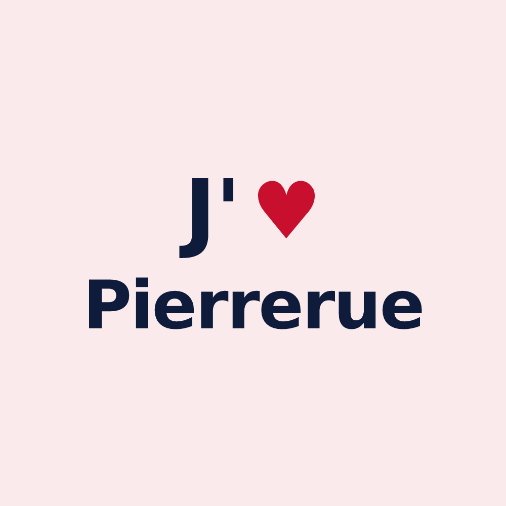 Magnet personnalisé Pierrerue — design J'aime Pierrerue