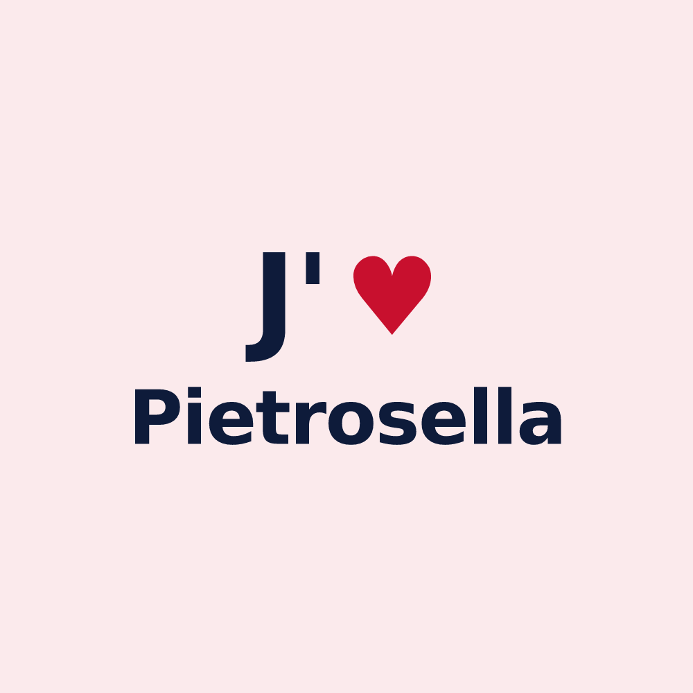 Magnet personnalisé Pietrosella — design J'aime Pietrosella