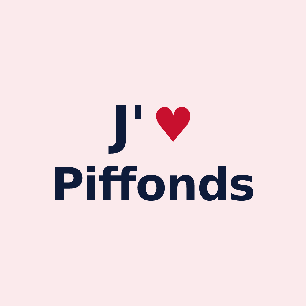 Magnet personnalisé Piffonds — design J'aime Piffonds