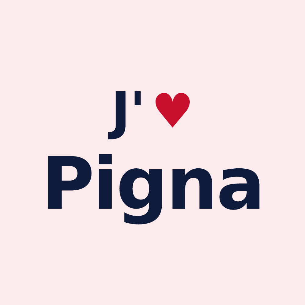 Magnet personnalisé Pigna — design J'aime Pigna