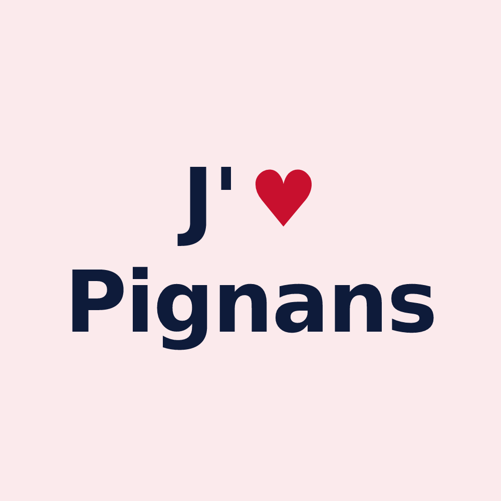 Magnet personnalisé Pignans — design J'aime Pignans