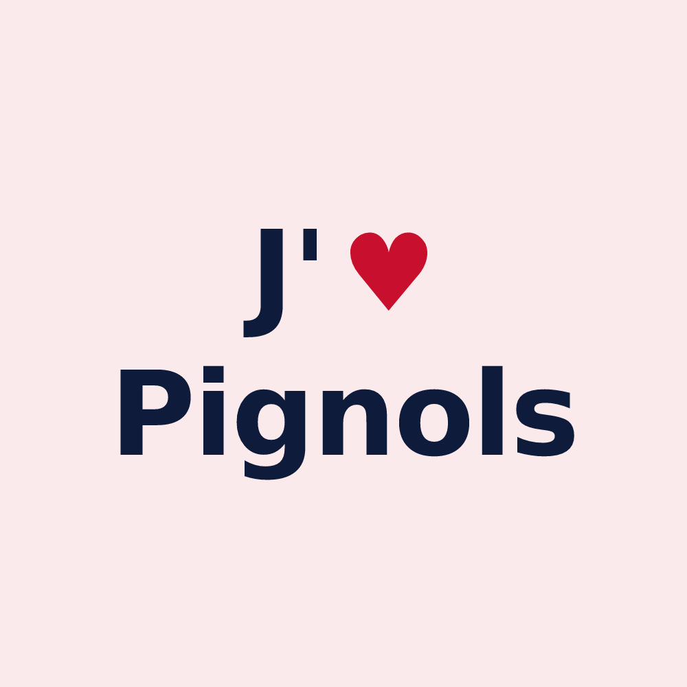 Magnet personnalisé Pignols — design J'aime Pignols