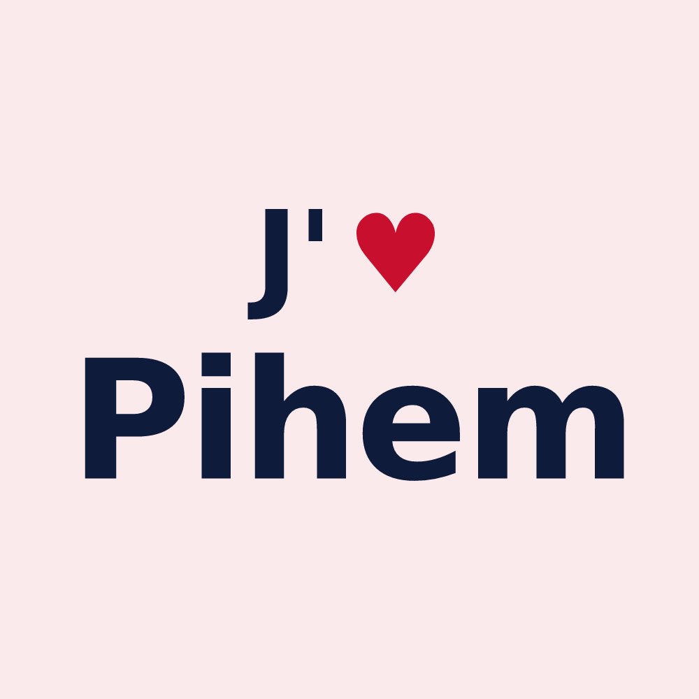 Magnet personnalisé Pihem — design J'aime Pihem