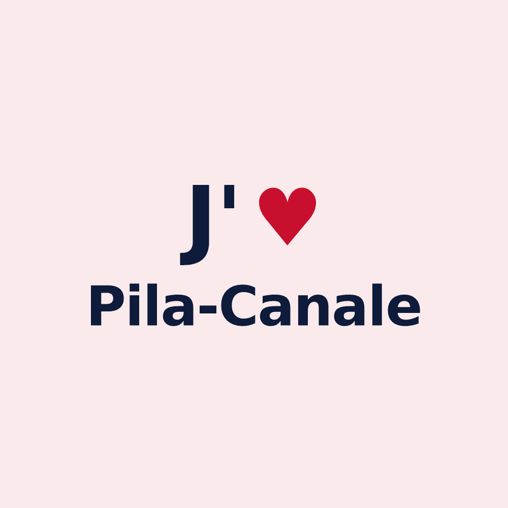 Magnet personnalisé Pila-Canale — design J'aime Pila-Canale
