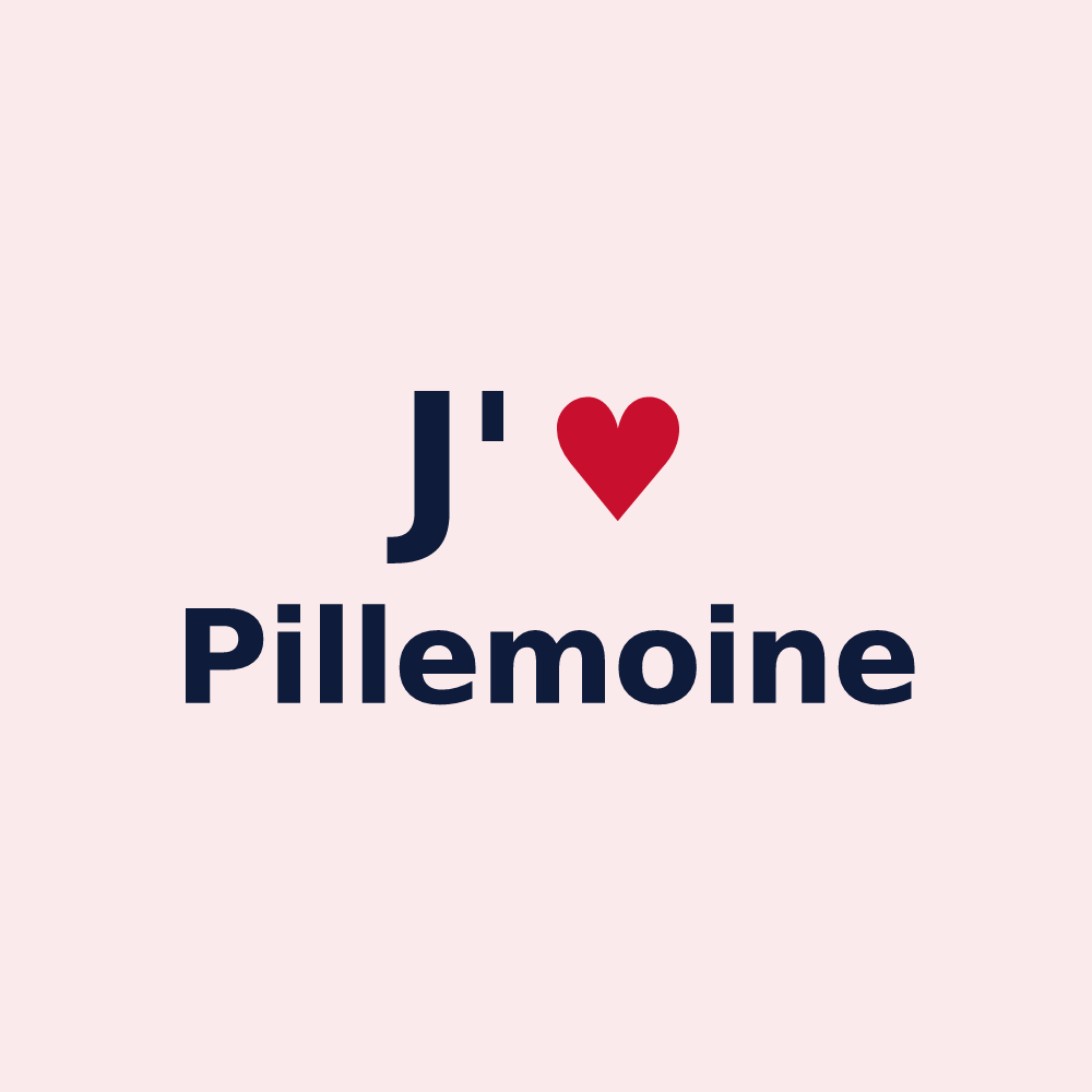 Magnet personnalisé Pillemoine — design J'aime Pillemoine
