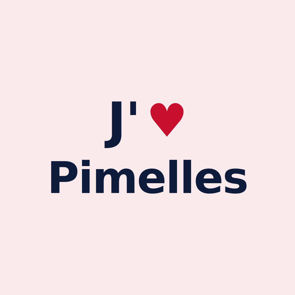 Magnet personnalisé Pimelles — design J'aime Pimelles