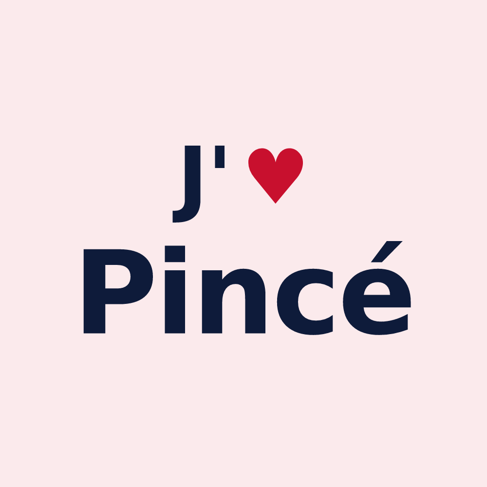 Magnet personnalisé Pincé — design J'aime Pincé