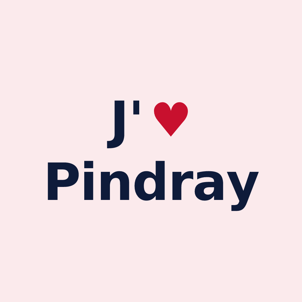 Magnet personnalisé Pindray — design J'aime Pindray