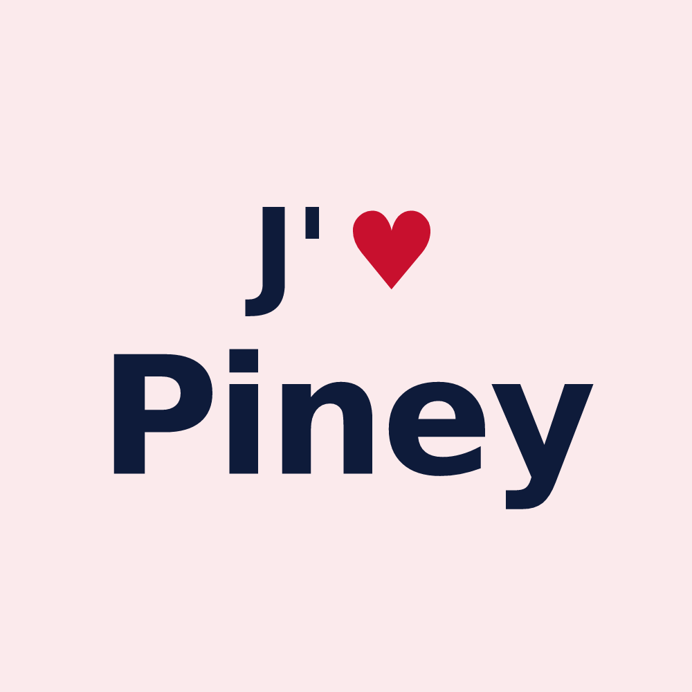 Magnet personnalisé Piney — design « J'aime Piney » imprimé sur le magnet
