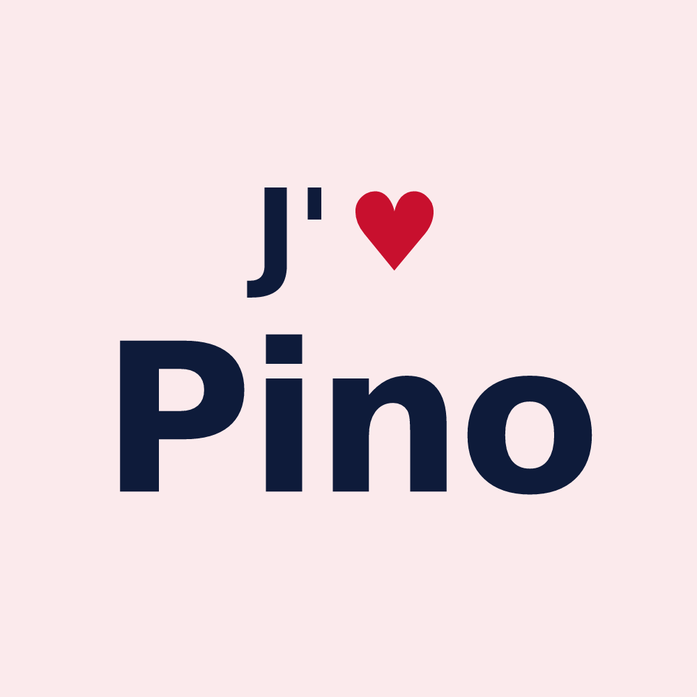Magnet personnalisé Pino — design J'aime Pino