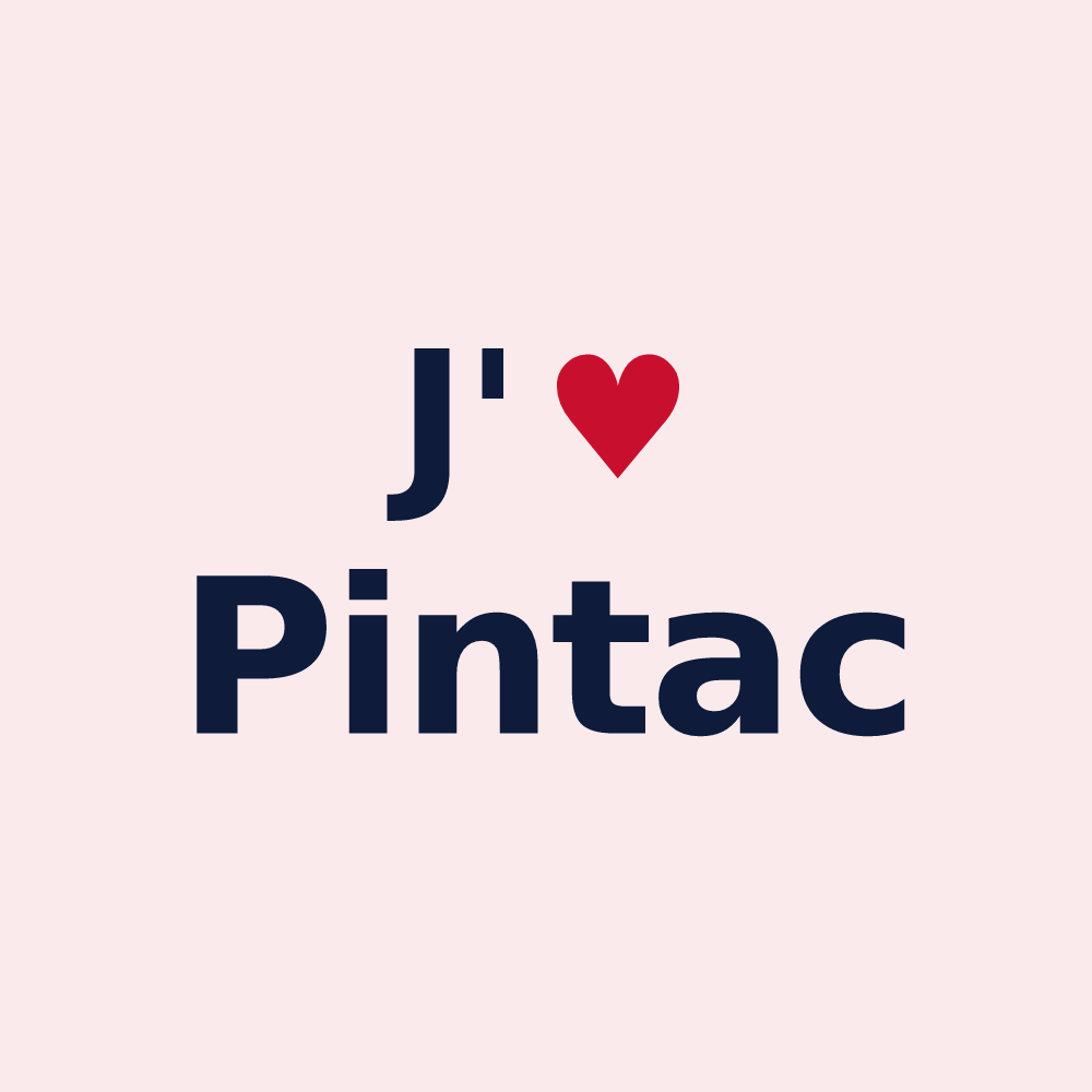 Magnet personnalisé Pintac — design J'aime Pintac