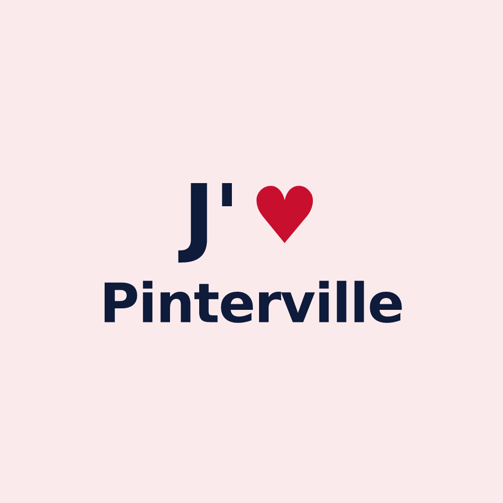 Magnet personnalisé Pinterville — design J'aime Pinterville