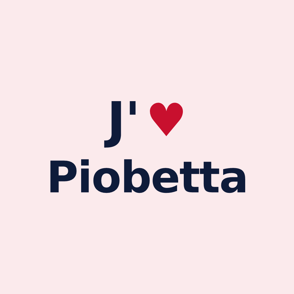 Magnet personnalisé Piobetta — design J'aime Piobetta