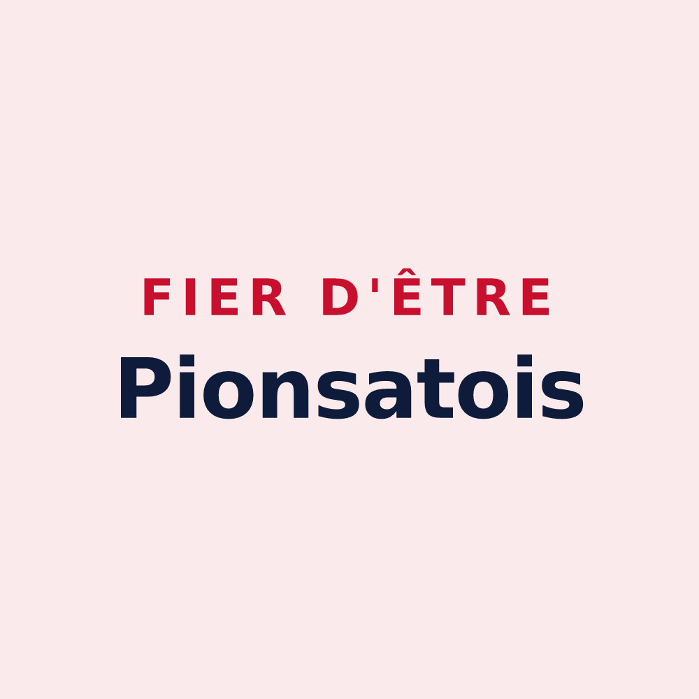 Magnet « Fier d'être Pionsatois » — design pour Pionsat