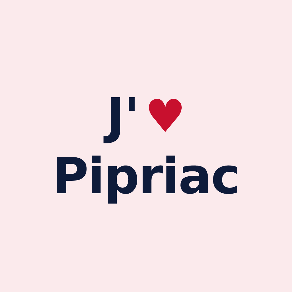 Magnet personnalisé Pipriac — design J'aime Pipriac
