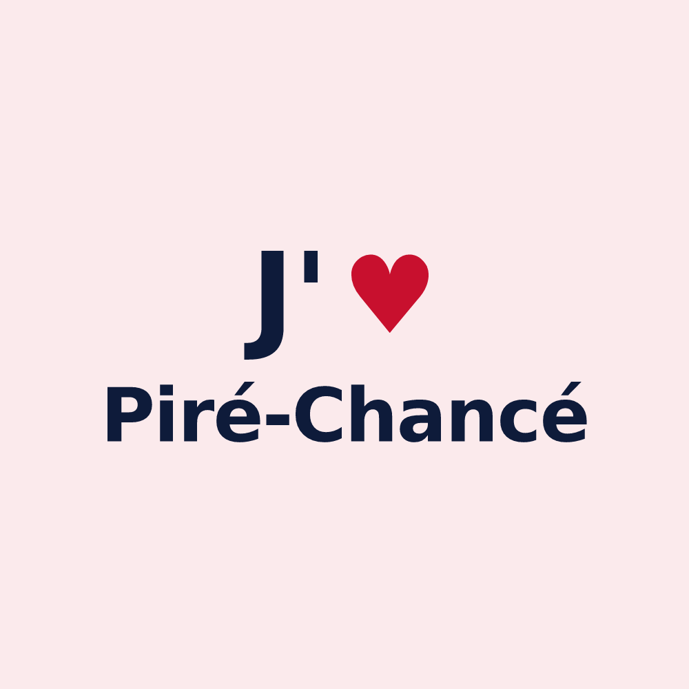 Magnet personnalisé Piré-Chancé — design J'aime Piré-Chancé