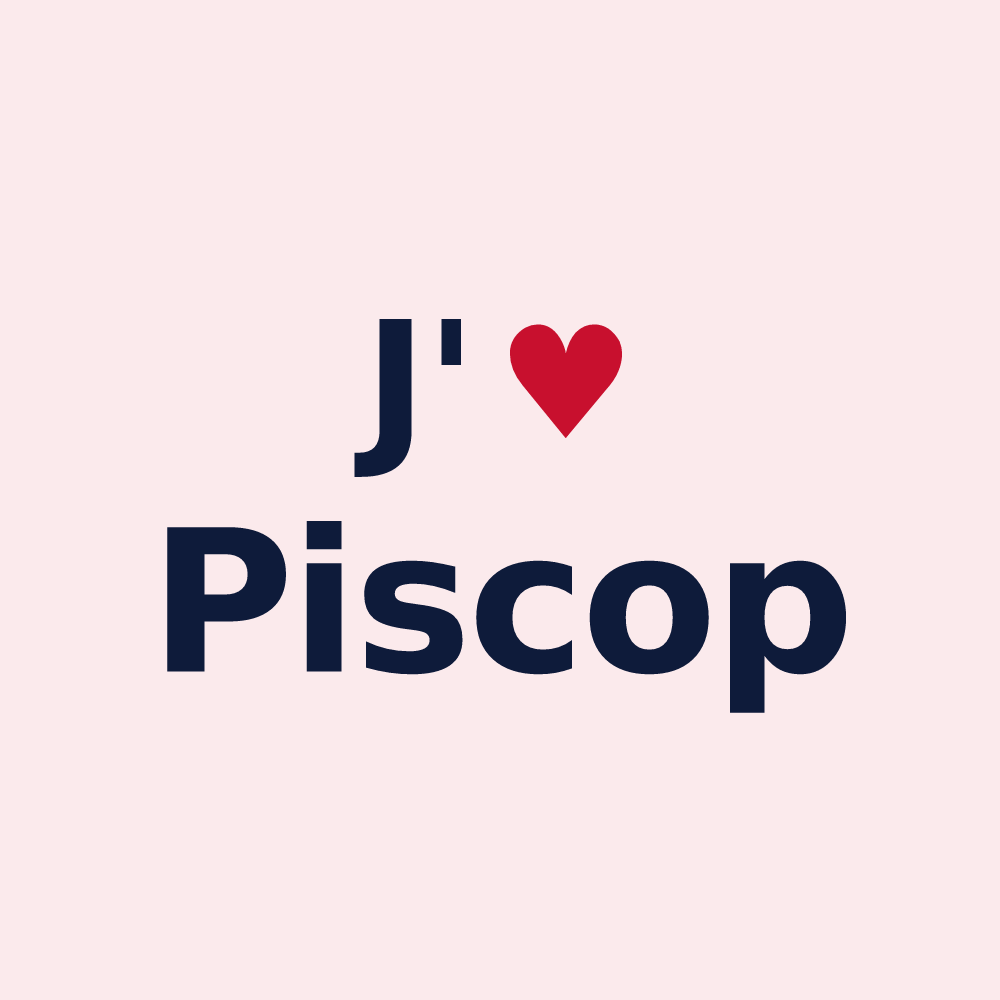Magnet personnalisé Piscop — design J'aime Piscop