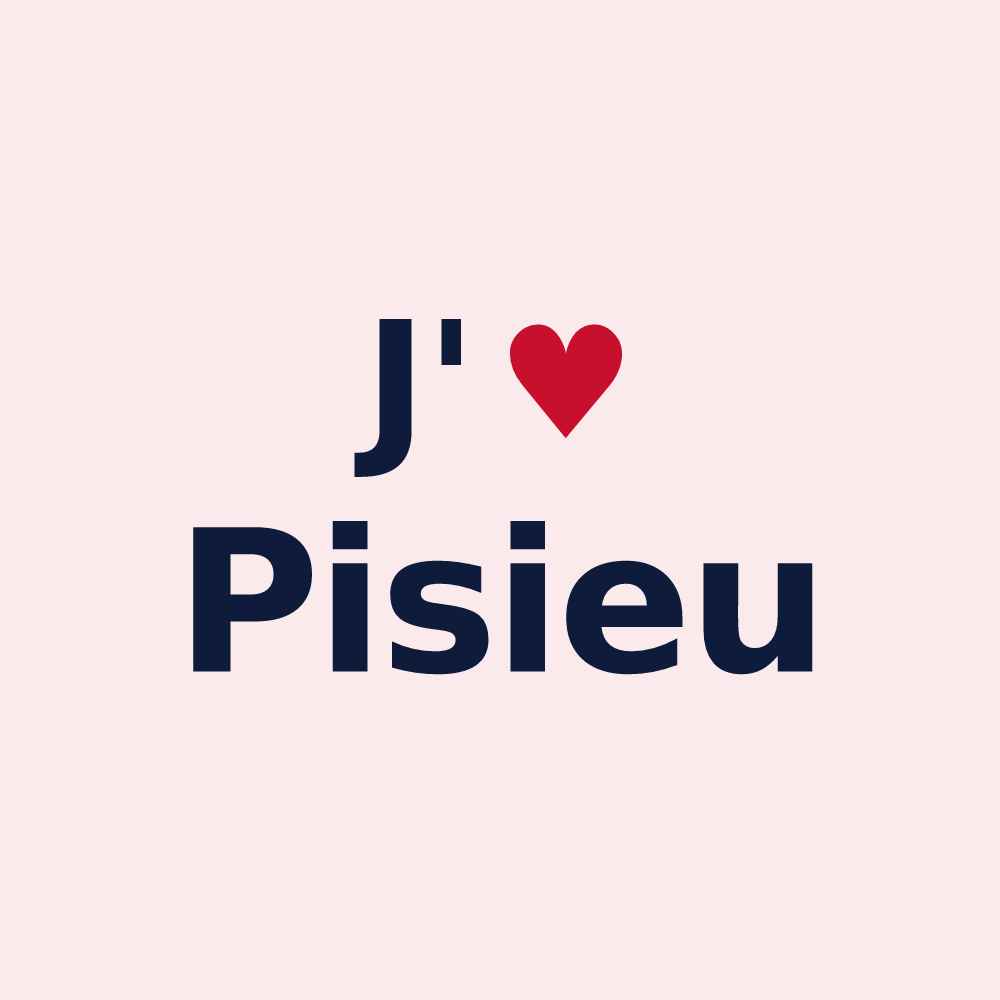 Magnet personnalisé Pisieu — design J'aime Pisieu