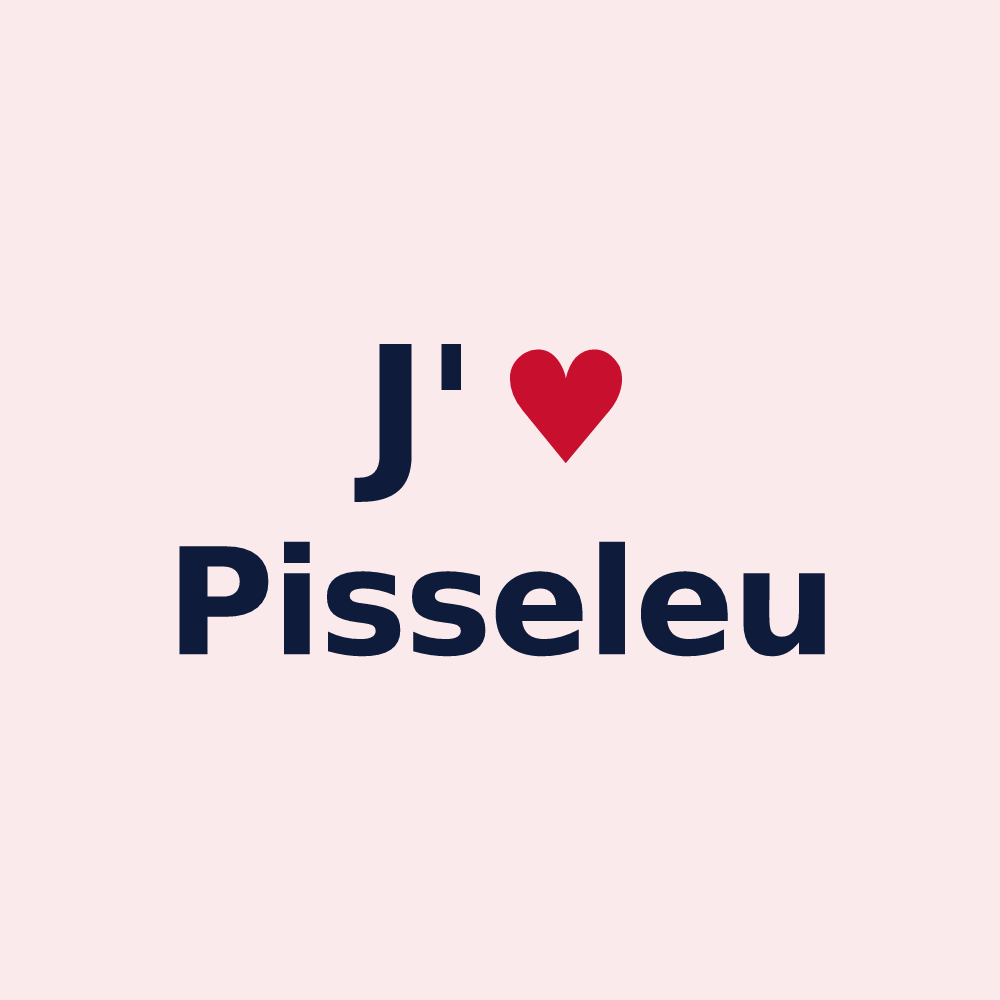 Magnet personnalisé Pisseleu — design J'aime Pisseleu