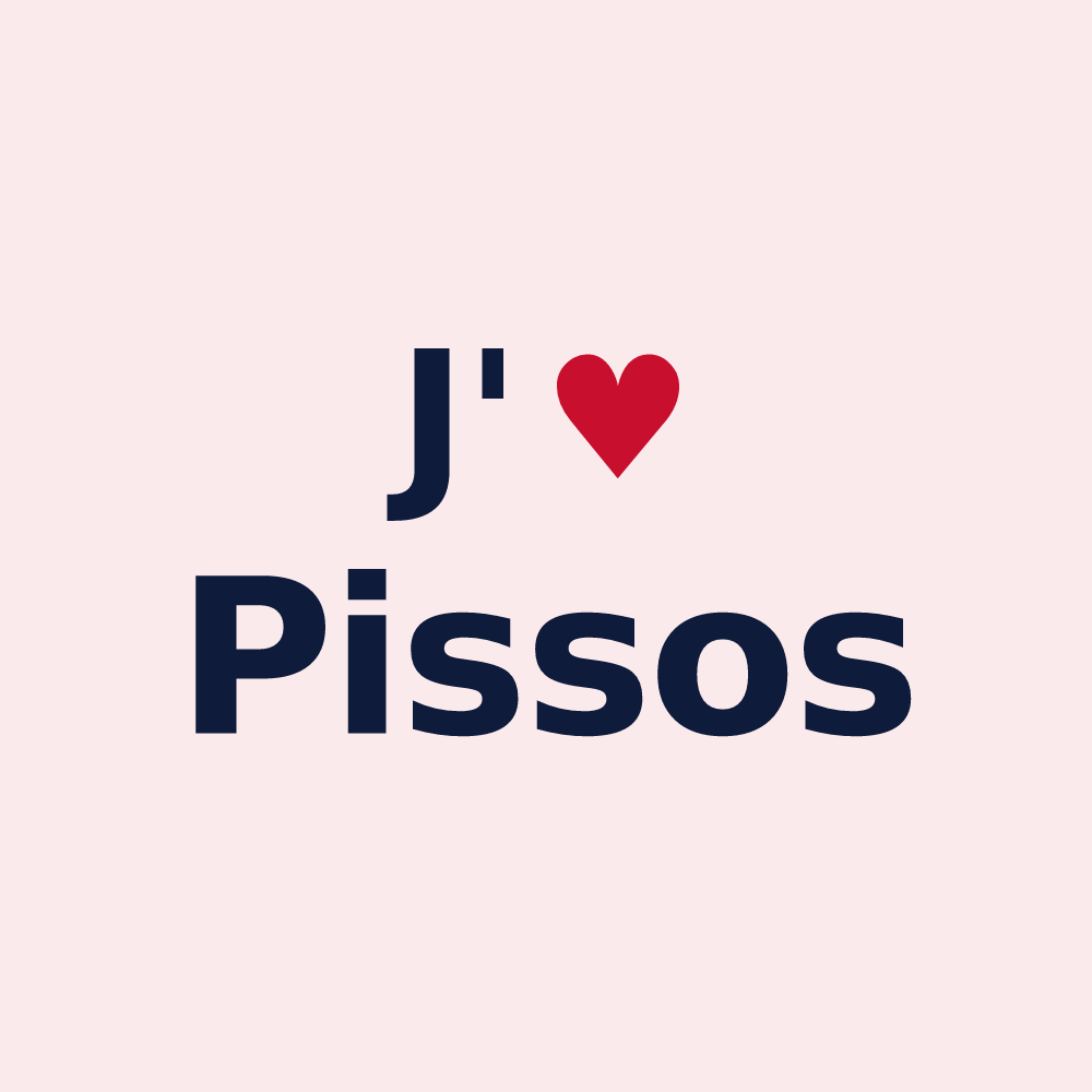 Magnet personnalisé Pissos — design J'aime Pissos
