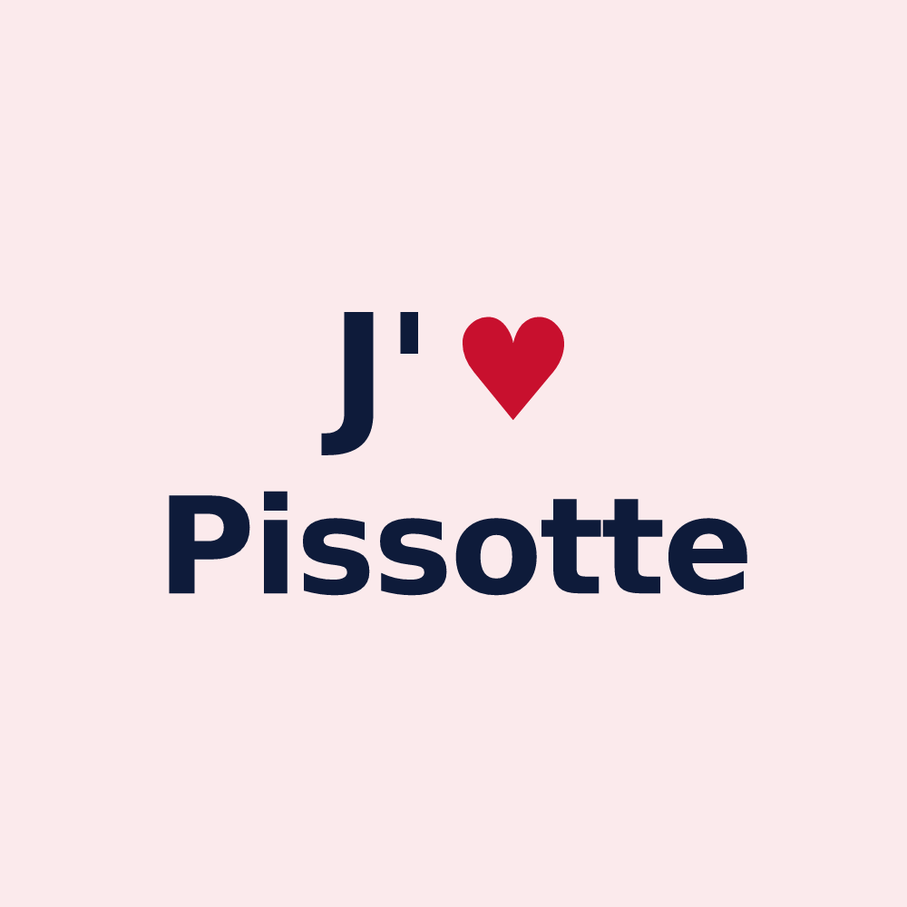 Magnet personnalisé Pissotte — design J'aime Pissotte