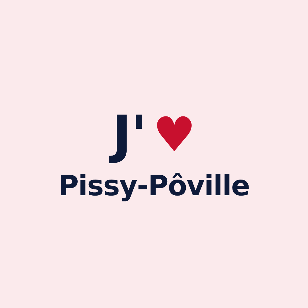 Magnet personnalisé Pissy-Pôville — design J'aime Pissy-Pôville