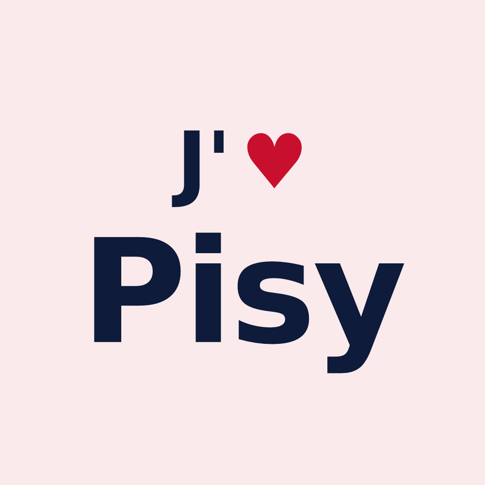 Magnet personnalisé Pisy — design J'aime Pisy